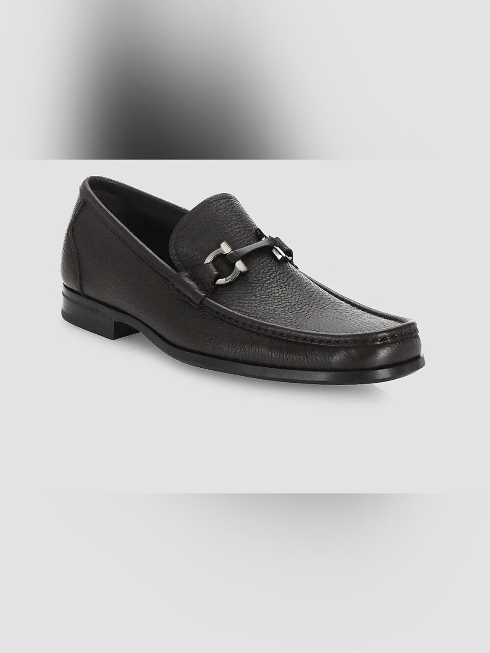 Salvatore Ferragamo Hickory Brown Gancini Bit Leather Loafers